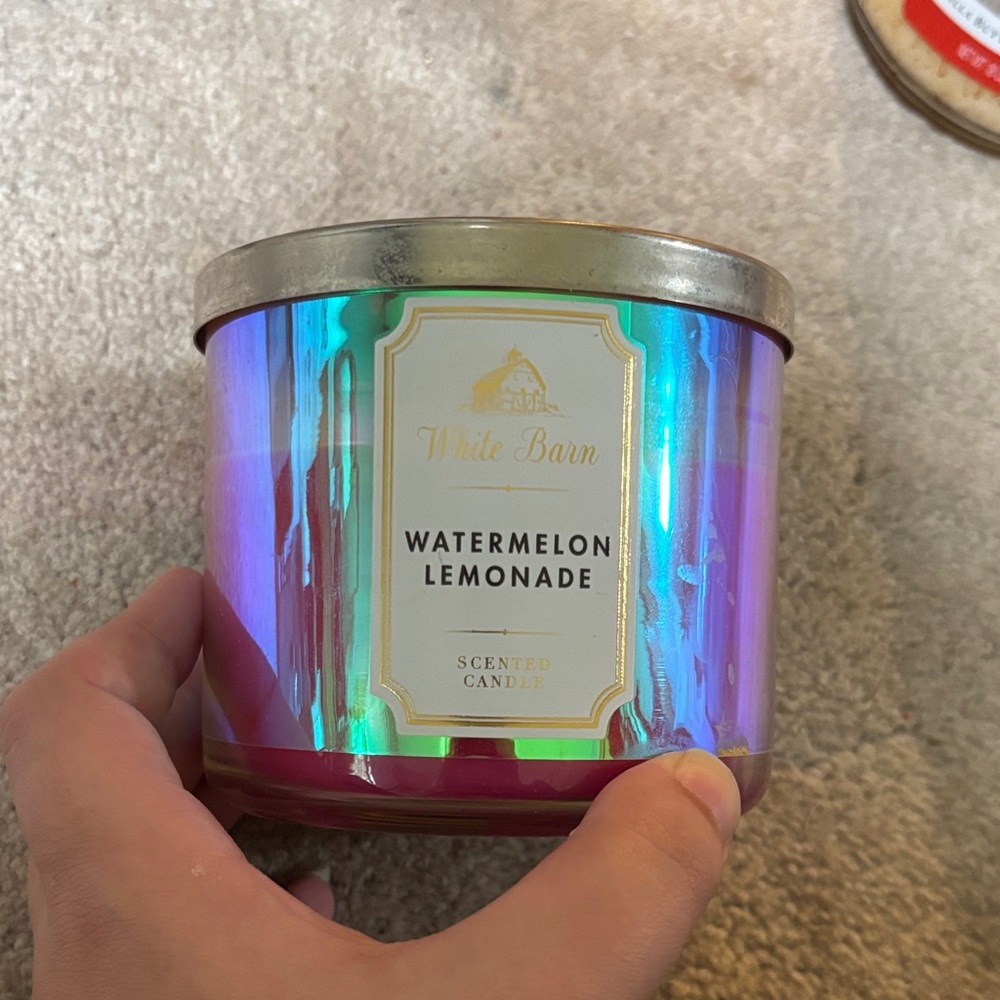 Bath & Body Works Watermelon Lemonade Candle - Iridescent Pink